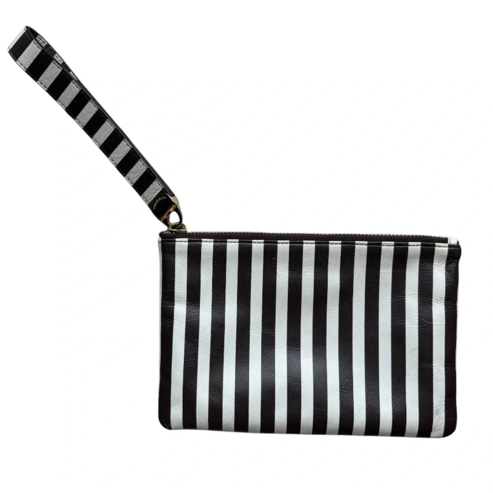 Vintage Henri Bendel Stripe Wristlet Handbag Purse Accessories Cosmetics Bag